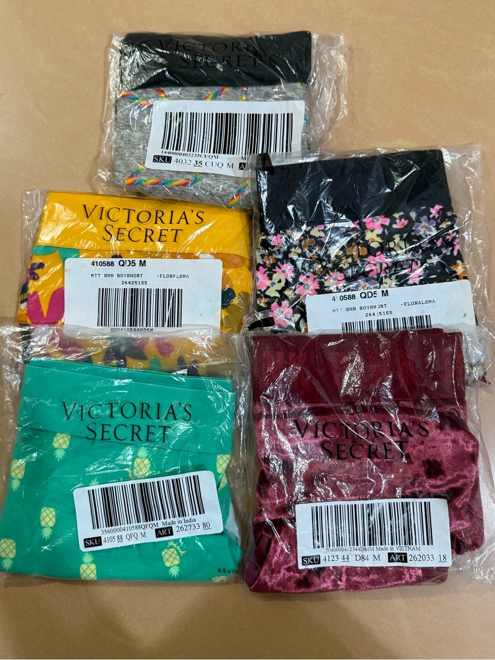 VS PINK M BOYSHORT PANTY BUNDLE NWT